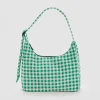 Mini Nylon Shoulder Bag in Green Gingham by Baggu