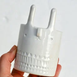 Mini Rabbit Pot in White by Atelier Stella