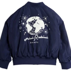 Mini Rodini Society Baseball Jacket in Blue by Mini Rodini - Last One In Stock - 104/110 (3-5 Years)