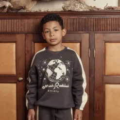 Mini Rodini Society Sweatshirt in Grey by Mini Rodini