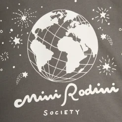 Mini Rodini Society Tee in Grey by Mini Rodini