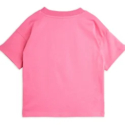 Mini Rodini Society Tee in Pink by Mini Rodini