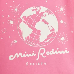 Mini Rodini Society Tee in Pink by Mini Rodini