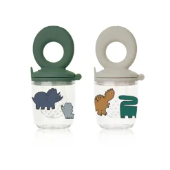 Miranda Printed Food Feeder in Dinosaurs / Mist (2 Pack) by Liewood