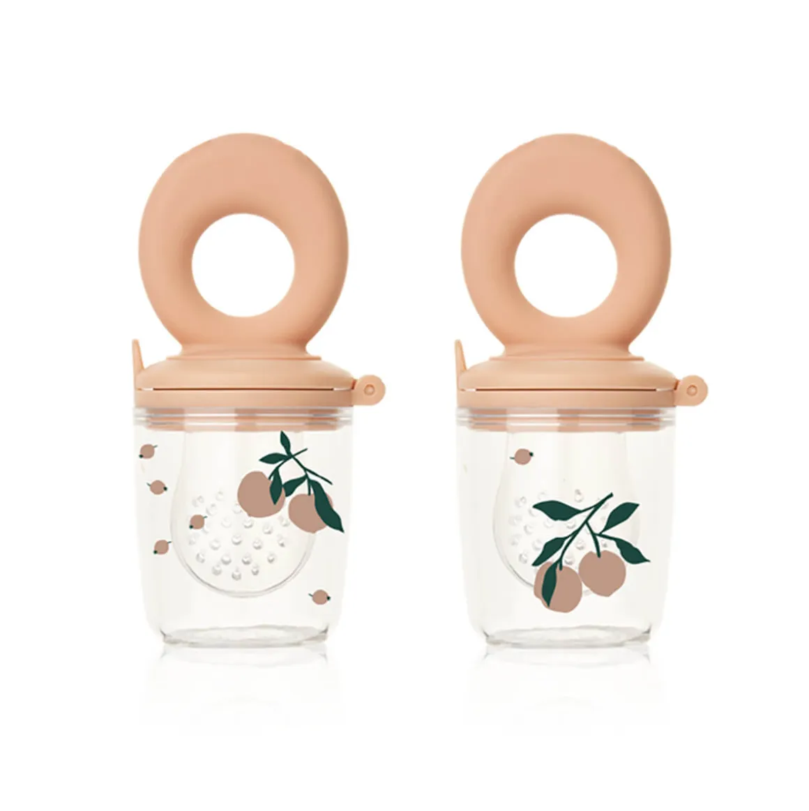 Miranda Printed Food Feeder in Peach / Seashell (2 Pack) by Liewood