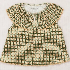 Mira Top in String / Lawn Pinking Tiles by Misha & Puff