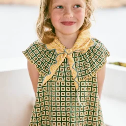 Mira Top in String / Lawn Pinking Tiles by Misha & Puff