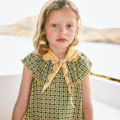 Mira Top in String / Lawn Pinking Tiles by Misha & Puff