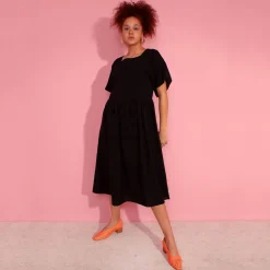 Mitch Linen Dress in Black by L.F.Markey - Last One In Stock - UK 10