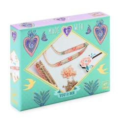 Miyuki And Hearts You And Me Twin Bracelets Craft Kit by Djeco
