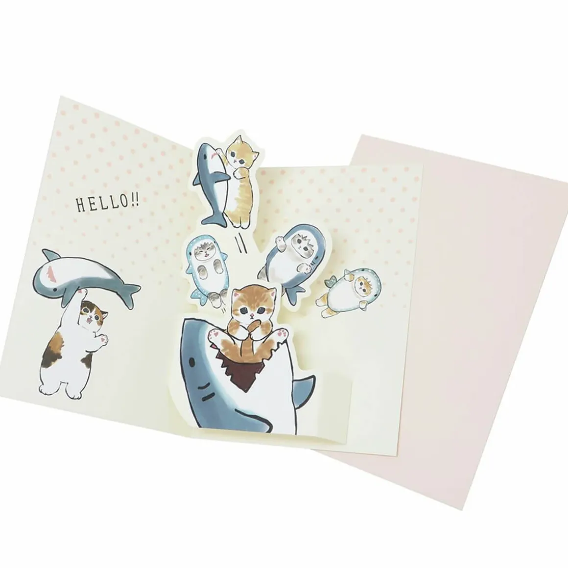 Mofusand Shark Series Pop Up Greetings Card by Brai Japan