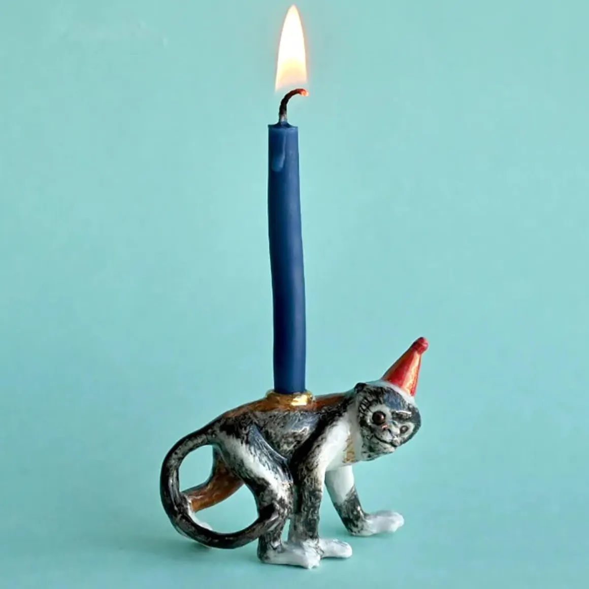 Monkey Ceramic Cake Topper by Camp Hollow