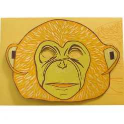 Monkey Mask Greetings Card by East End Press
