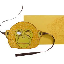 Monkey Mask Greetings Card by East End Press