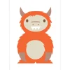 Monster Greetings Card by Dicky Bird