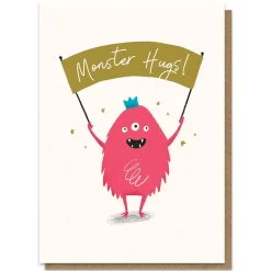 Monster Hugs Greetings Card by Stormy Knight