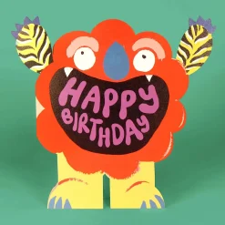 Monster Shaped Greetings Card by Eleanor Bowmer