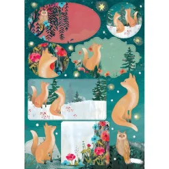 Moonlit Meadow Sticker Labels Sheet by Roger La Borde