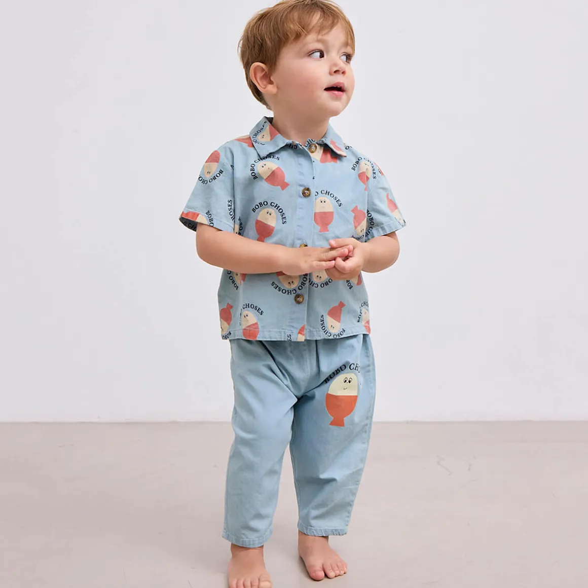 Morning Egg Denim Baby Pants by Bobo Choses