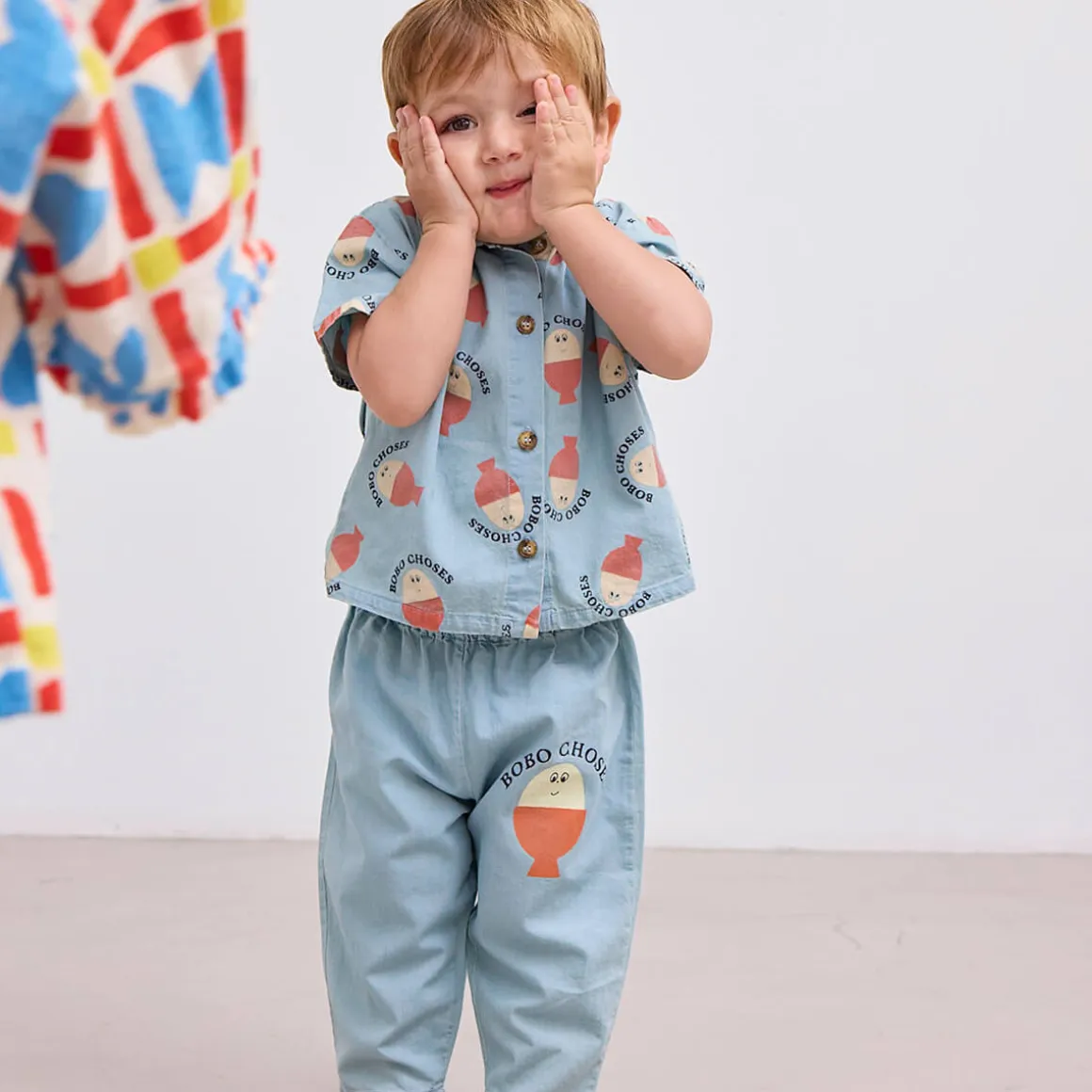 Morning Egg Denim Baby Pants by Bobo Choses