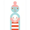 Mother And Child Greetings Card by Dicky Bird