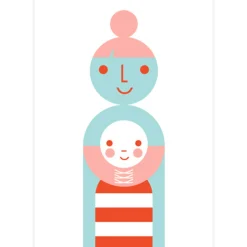 Mother And Child Greetings Card by Dicky Bird