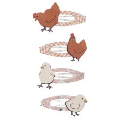 Mother Hen And Chicks Clic Clac Hair Clips by Mimi & Lula