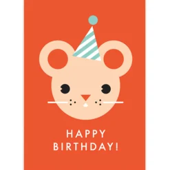 Mouse Greetings Card by Dicky Bird