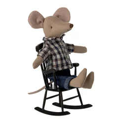 Mouse Rocking Chair in Anthracite by Maileg