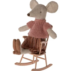 Mouse Rocking Chair in Dark Powder by Maileg