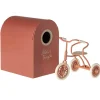 Mouse Tricycle and Garage in Coral by Maileg