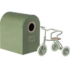 Mouse Tricycle and Garage in Green by Maileg