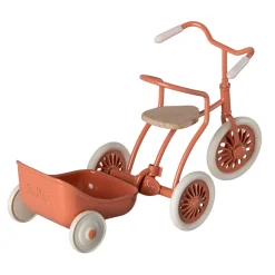 Mouse Tricycle Trailer in Coral by Maileg