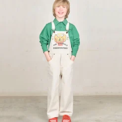 Mule Kids Dungarees in Raw White by The Animals Observatory