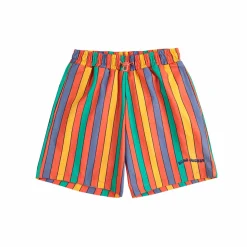 Multicolour Stripes Swim Boardshorts by Bobo Choses