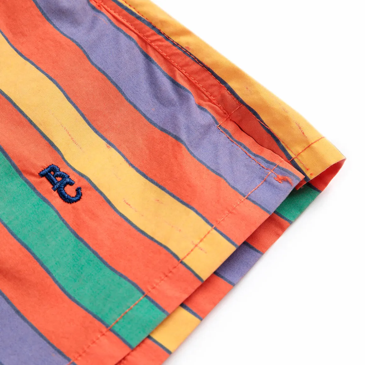 Multicolour Stripes Woven Shorts by Bobo Choses