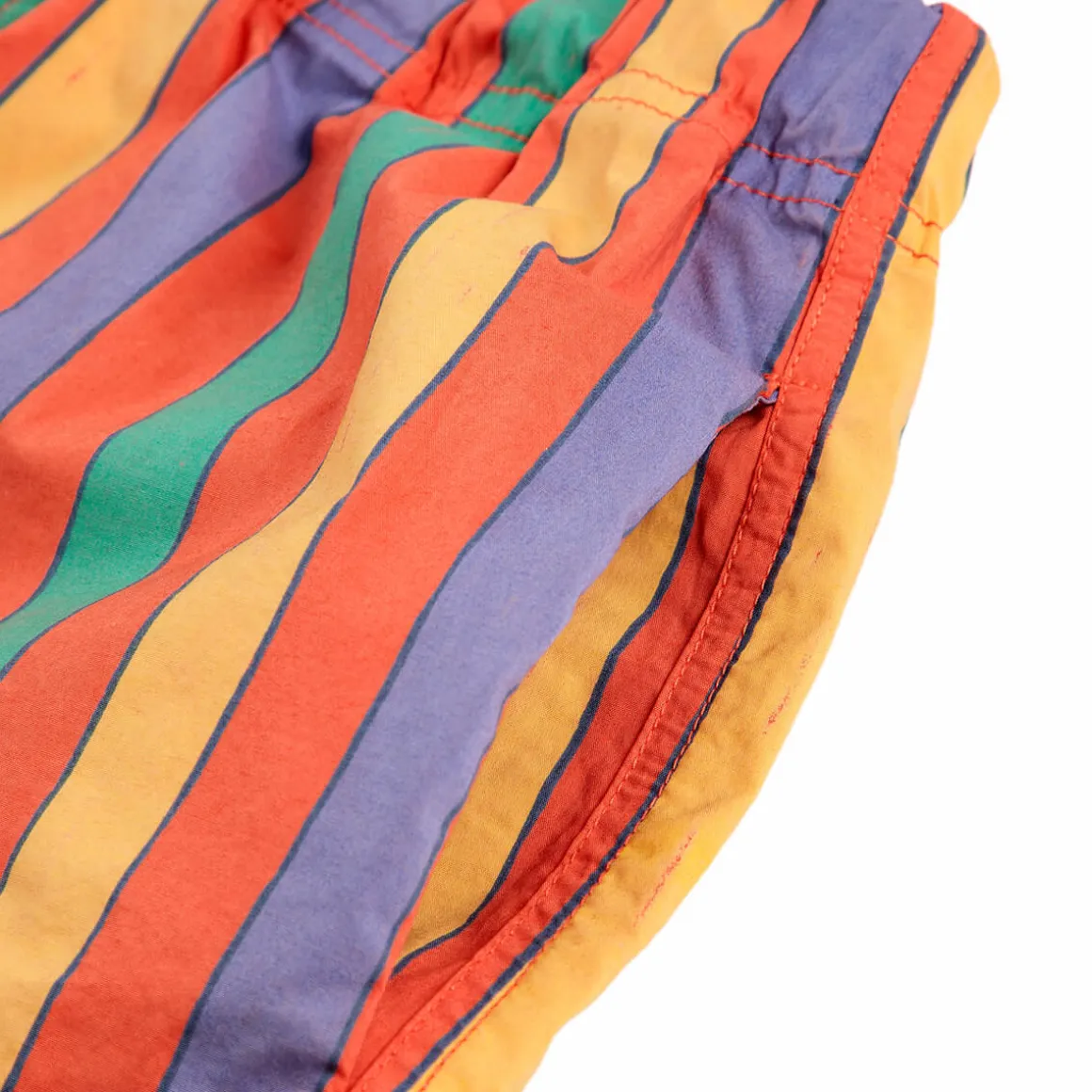 Multicolour Stripes Woven Shorts by Bobo Choses