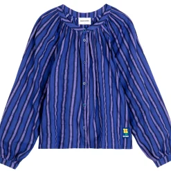 Multi Stripes Puff Sleeve Blouse by Bobo Choses Womenswear - Last One In Stock - Extra Small
