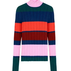 Multi Stripes Turtleneck Jumper by Bobo Choses Womenswear - Last Ones In Stock - Small / Medium