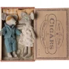 Mum and Dad Mice in Cigarbox by Maileg