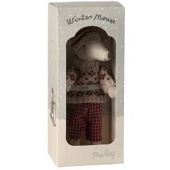 Mum Winter Mouse with Ski Set by Maileg
