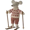 Mum Winter Mouse with Ski Set by Maileg