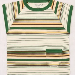 Muscle Tee in Lawn Patio Stripe by Misha & Puff