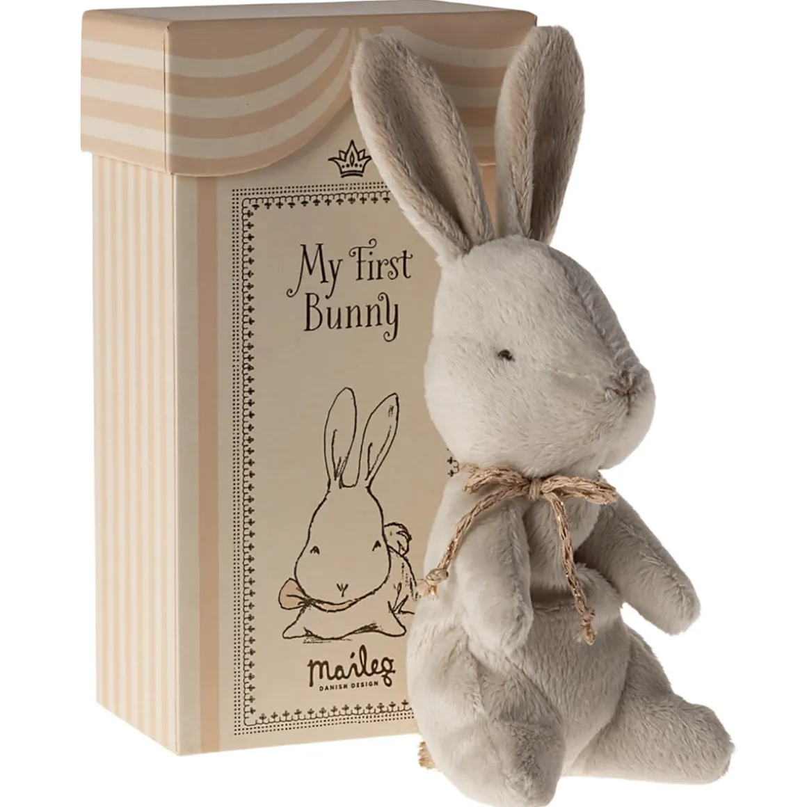 My First Bunny in a Box in Off-White by Maileg