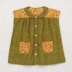 Nanna Tunic in Pistachio Flower Dot by Misha & Puff