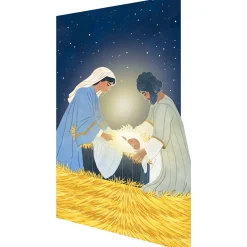 Nativity Christmas Greetings Card By Roger La Borde