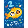 2nd Birthday Submarine Greetings Card by Grace Habib for Stormy Knight