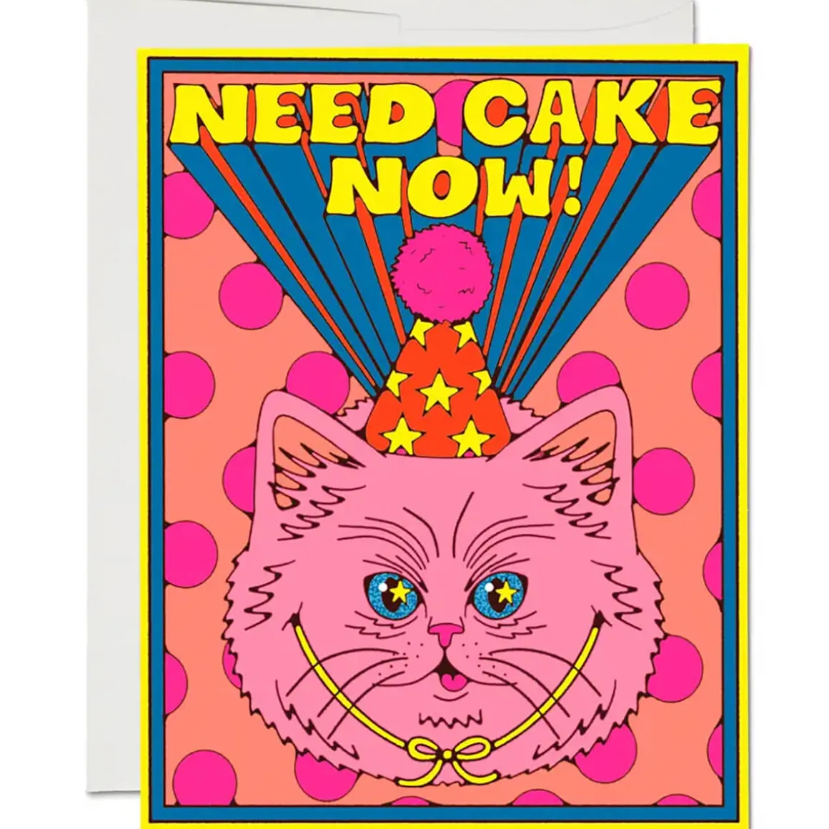 Need Cake Now Greetings Card by Red Cap Cards