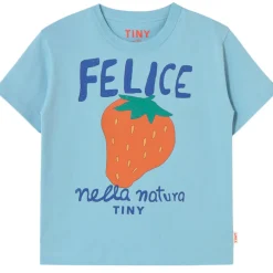 Nella Natura Graphic Tee in Dusty Blue by Tinycottons