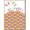 Neon Rainbows Birthday Greetings Card by Dominic Early for Earlybird Designs